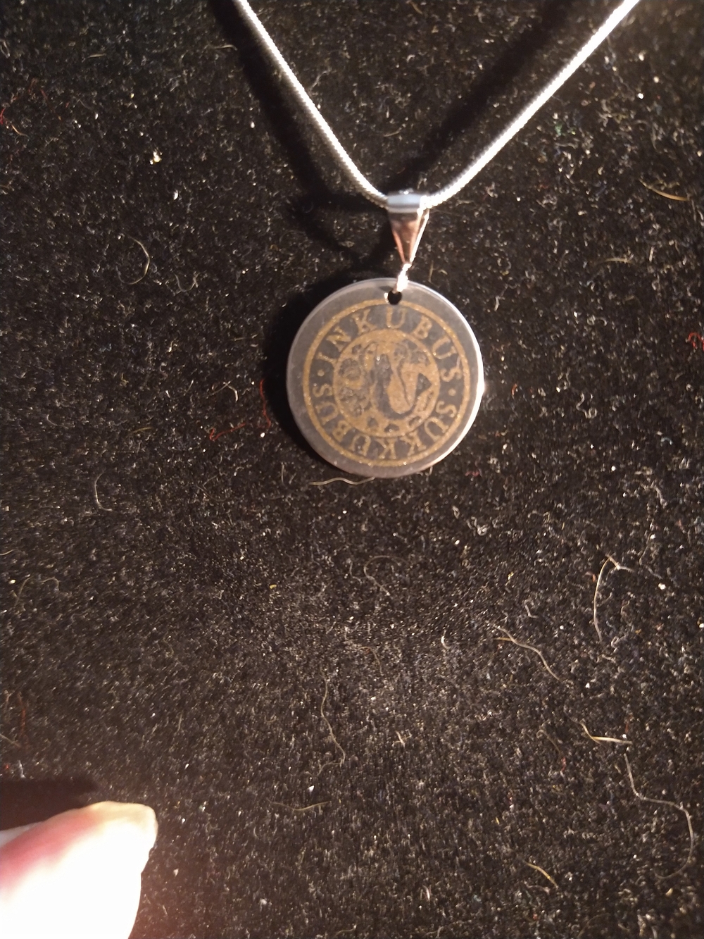 Stainless Steel Inkubus Sukkubus Band Pendant Necklace
